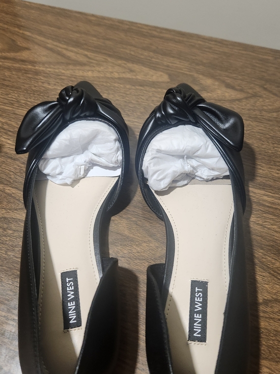 Nine West Shoes - Nine West Women's Black Knot-Accent Ballet Flats